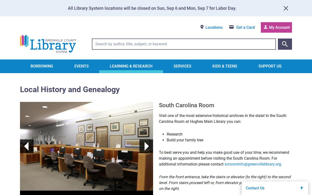 Simpsonville residents directory Greenville South Carolina Room
