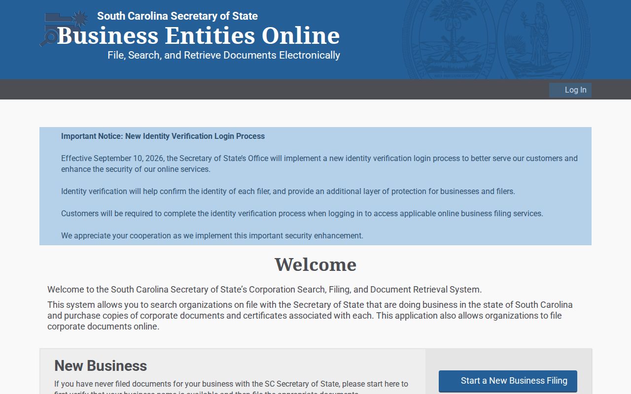 Simpsonville residents directory South Carolina business entities search